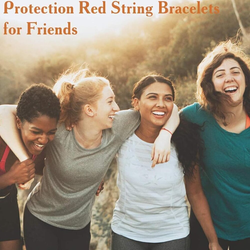 Red String Bracelet 7 Knots Good Luck Protection Gift Adjustable Thread - Picture 6 of 7
